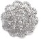 Belagio Rhinestone Brooch, 2" Diameter, 1 Piece, Lacey Flower, Silver/Crystal
